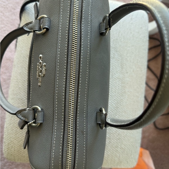 Coach Rowan Gray Leather Gray Bag - Picture 6 of 16
